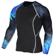 Men Long Sleeves Thermal T-Shirt - Blue Force Sports