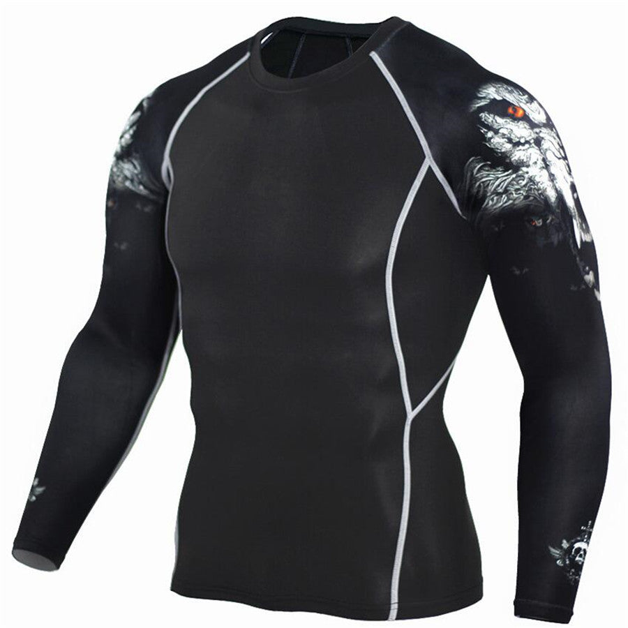 Men Long Sleeves Thermal T-Shirt - Blue Force Sports