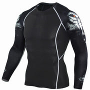 Men Long Sleeves Thermal T-Shirt - Blue Force Sports