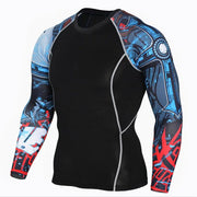 Men Long Sleeves Thermal T-Shirt - Blue Force Sports