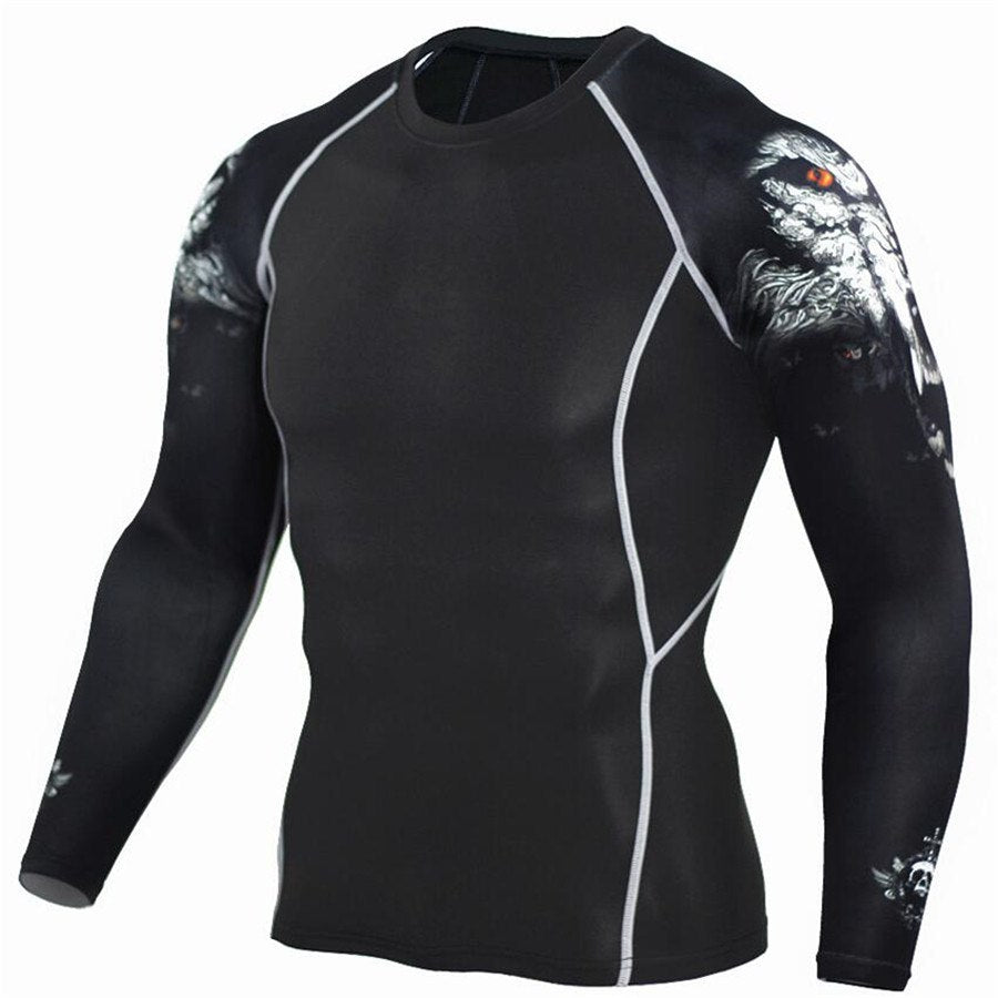 Men Long Sleeves Thermal T-Shirt - Blue Force Sports