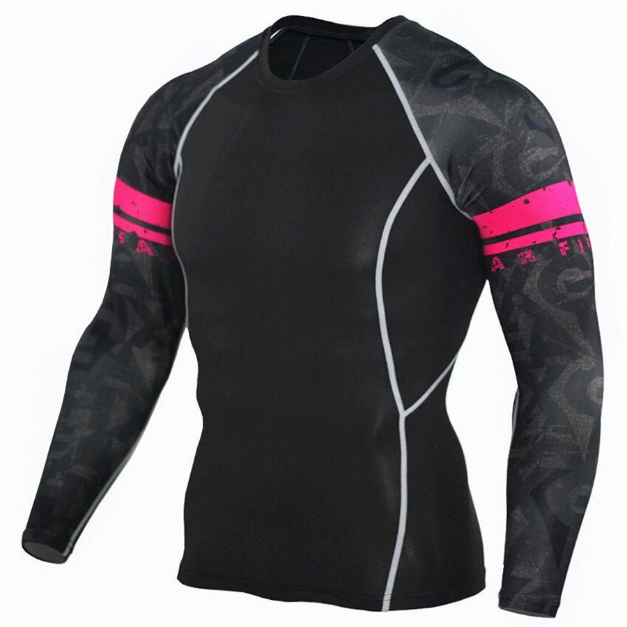 Men Long Sleeves Thermal T-Shirt - Blue Force Sports