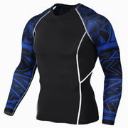 Men Long Sleeves Thermal T-Shirt - Blue Force Sports