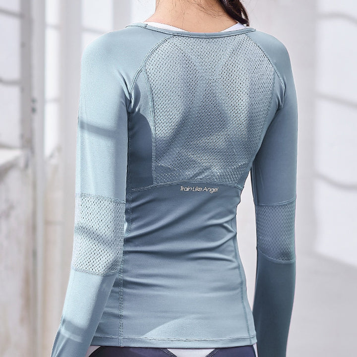Long Sleeved Fitness Top - Blue Force Sports