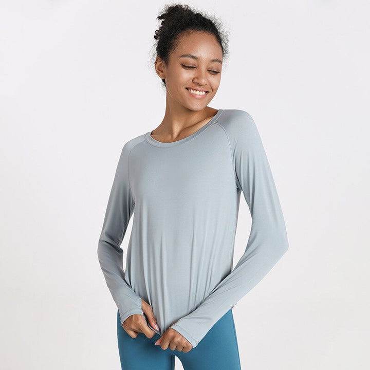 Women's Quick Dry Mesh Back Sports Long Sleeve - Blue Force Sports