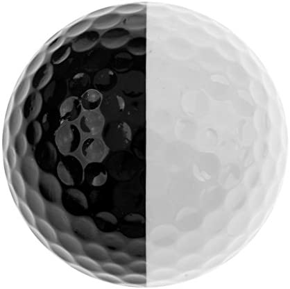 Black and White Rubber Two Layers Golf Balls 10 pcs Set