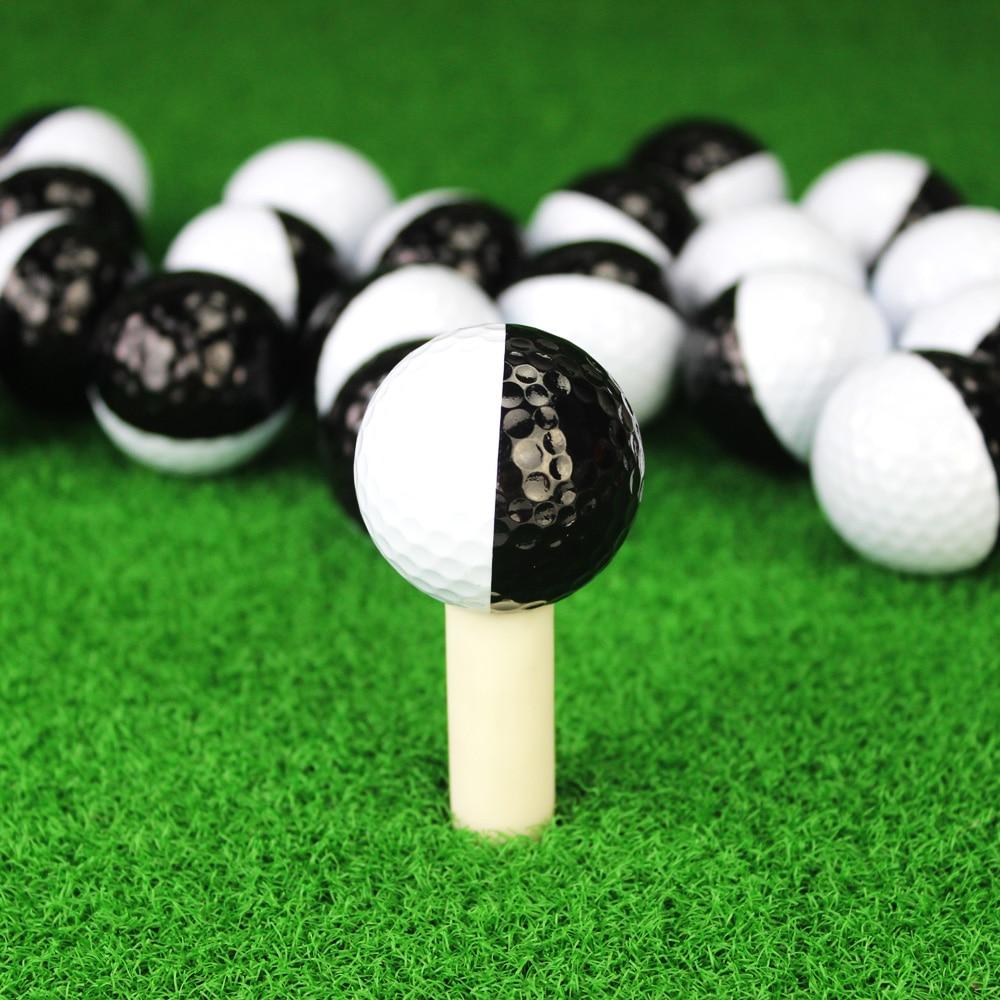Black and White Rubber Two Layers Golf Balls 10 pcs Set