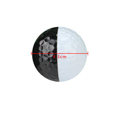 Black and White Rubber Two Layers Golf Balls 10 pcs Set - Blue Force Sports