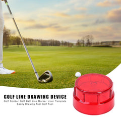 360-Degrees Red ABS Golf Ball Line Drawing Device