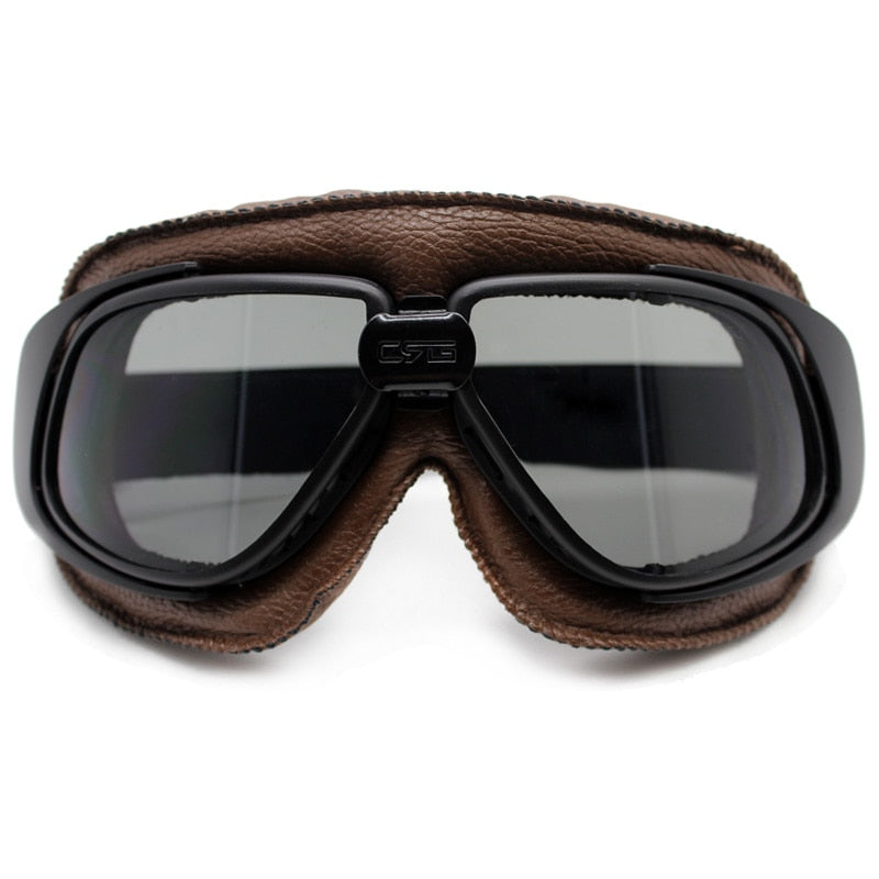 Moto Vintage Pilot Glasses - Blue Force Sports
