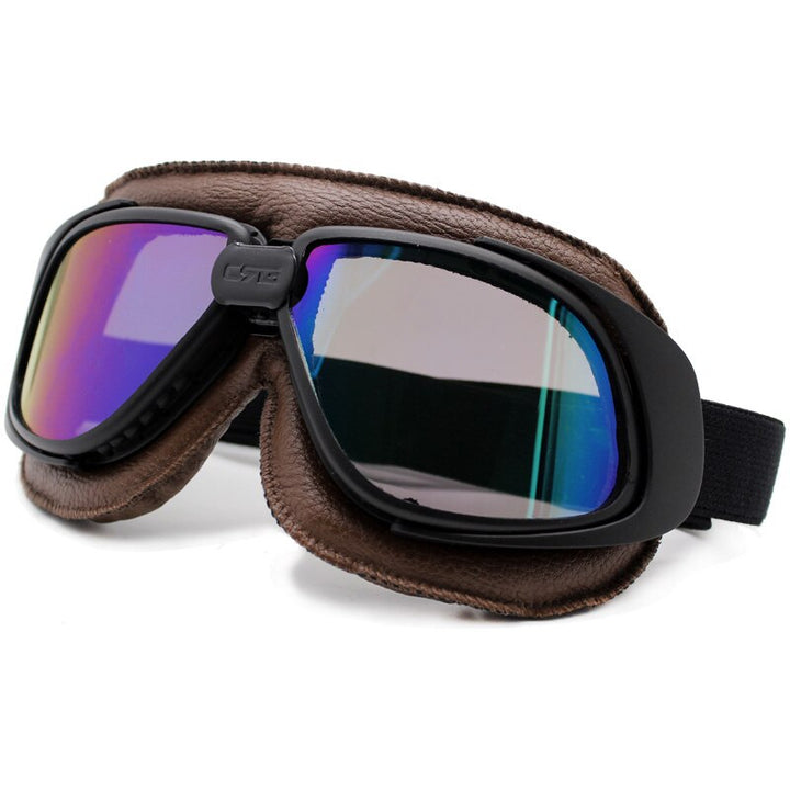 Moto Vintage Pilot Glasses - Blue Force Sports