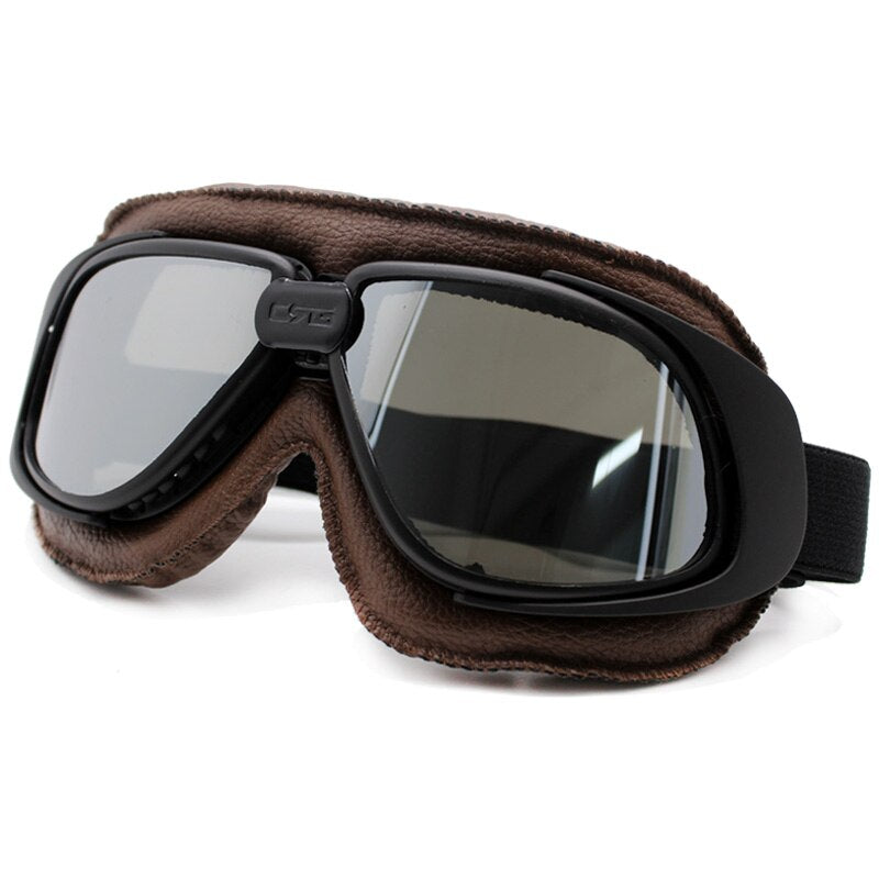 Moto Vintage Pilot Glasses - Blue Force Sports