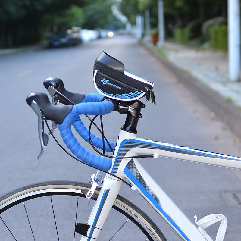 Comfortable Colorful Bicycle Bag with Phone Holder - Blue Force Sports