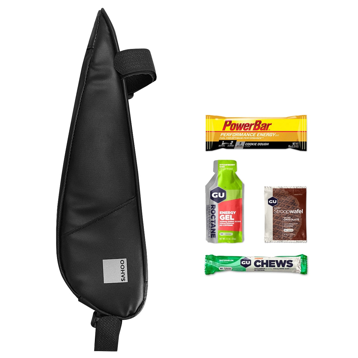 Solid Black Design Top Tube Bag - Blue Force Sports