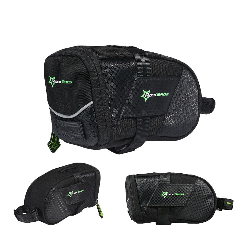 Waterproof Reflective Nylon Bicycle Saddle Bag - Blue Force Sports