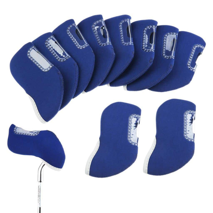 Protective Golf Iron Head Covers 10 pcs Set - Blue Force Sports