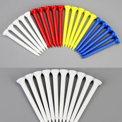 Colorful PE Plastic Golf Ball Tees 50 pcs Set - Blue Force Sports