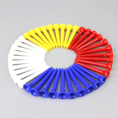 Colorful PE Plastic Golf Ball Tees 50 pcs Set - Blue Force Sports