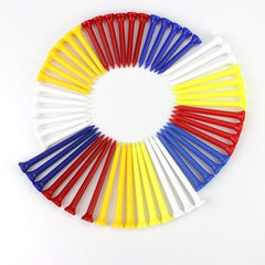 Colorful PE Plastic Golf Ball Tees 50 pcs Set - Blue Force Sports