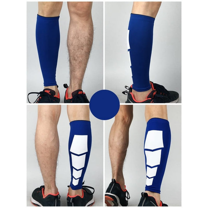 Protective Calf Compression Football Shin Guards - Blue Force Sports