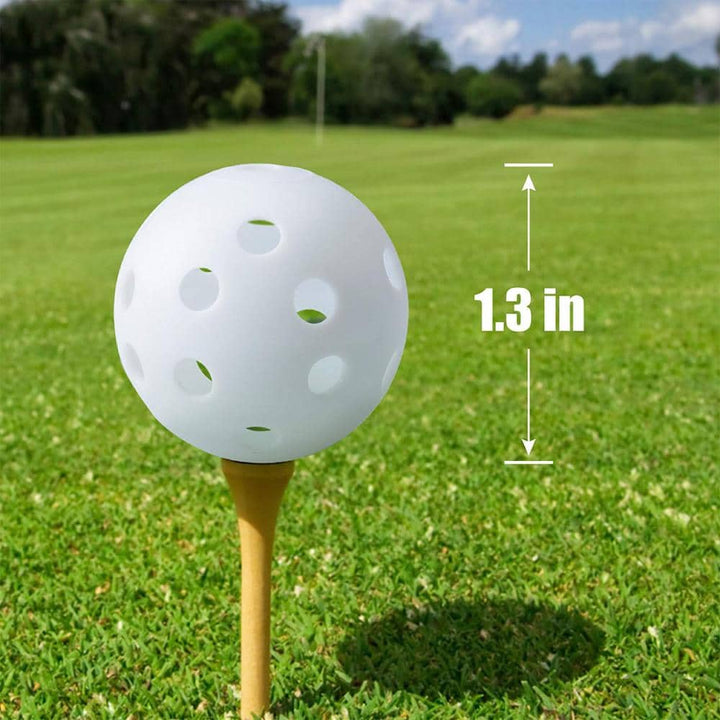 Lightweight Yellow / White Plastic Golf Balls 12 pcs Set - Blue Force Sports
