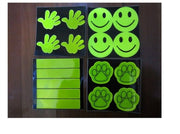 Bright Fluorescent Safety Cycling Reflective Stickers - Blue Force Sports