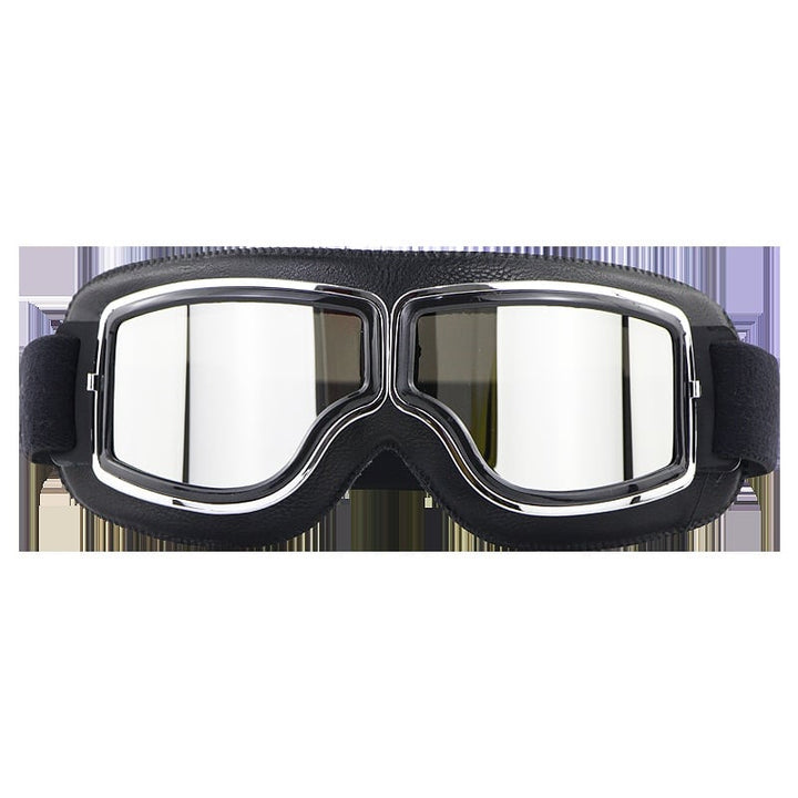 Motorcycle Retro Style Goggles - Blue Force Sports