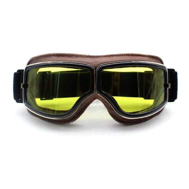 Motorcycle Retro Style Goggles - Blue Force Sports