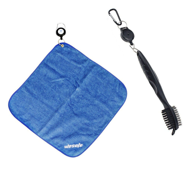 Golf Club Cleaning Towel / Brush Kit - Blue Force Sports