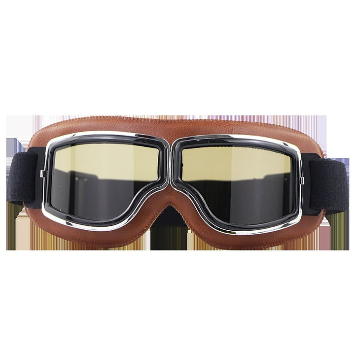 Motorcycle Retro Style Goggles - Blue Force Sports