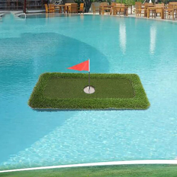 Outdoor Green Artificial Grass Golf Floating Mat - Blue Force Sports