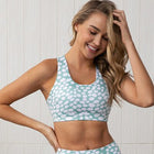 Polka Dot Women's Sports Bra - Blue Force Sports