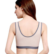 Front Zipper Cotton Bra for Women - Blue Force Sports