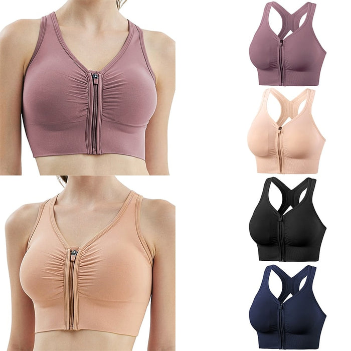 Breathable Padded Sports Bra for Women - Blue Force Sports