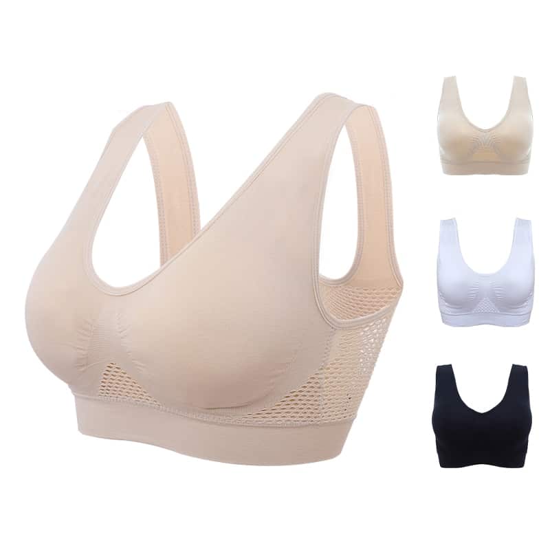 Breathable Hollow Out Padded Sports Bra - Blue Force Sports