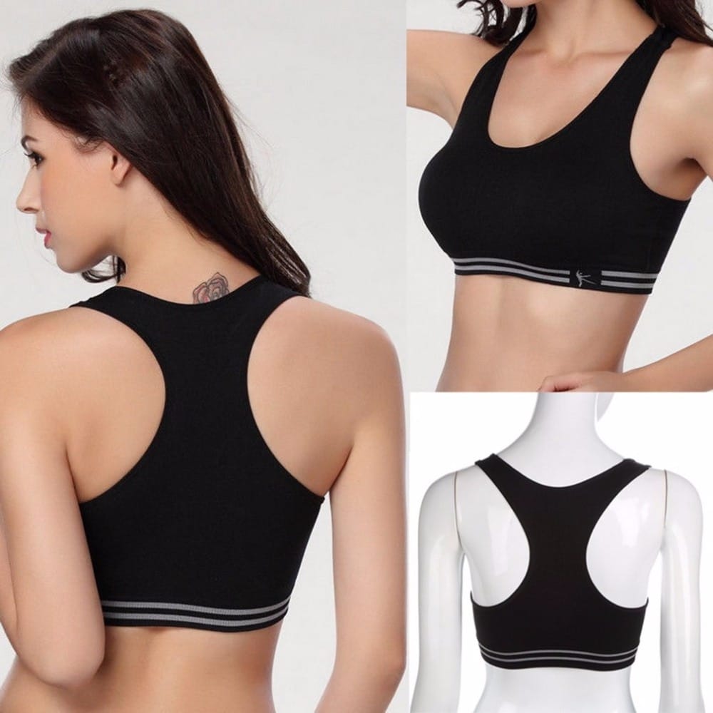 Seamless Padded Cotton Sports Bra - Blue Force Sports