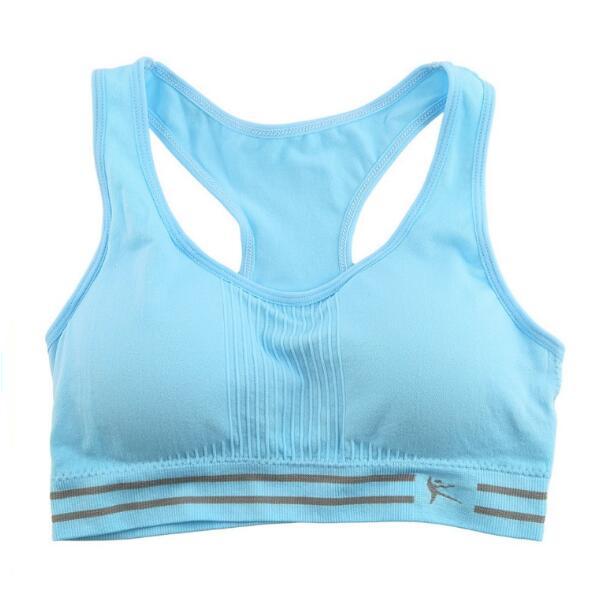 Seamless Padded Cotton Sports Bra - Blue Force Sports
