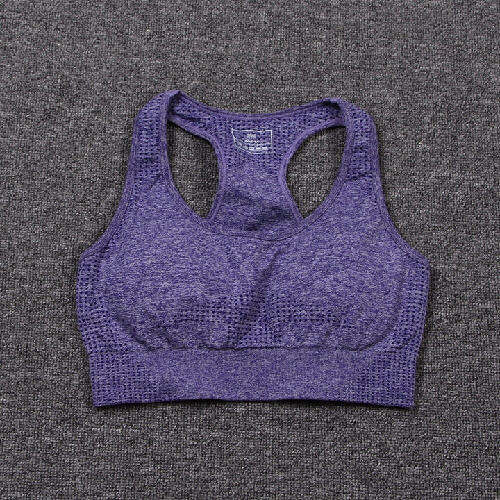 Women's Melange Color Sports Bra - Blue Force Sports