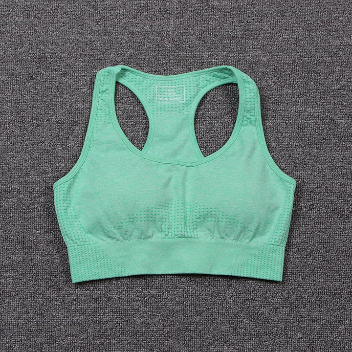 Women's Melange Color Sports Bra - Blue Force Sports