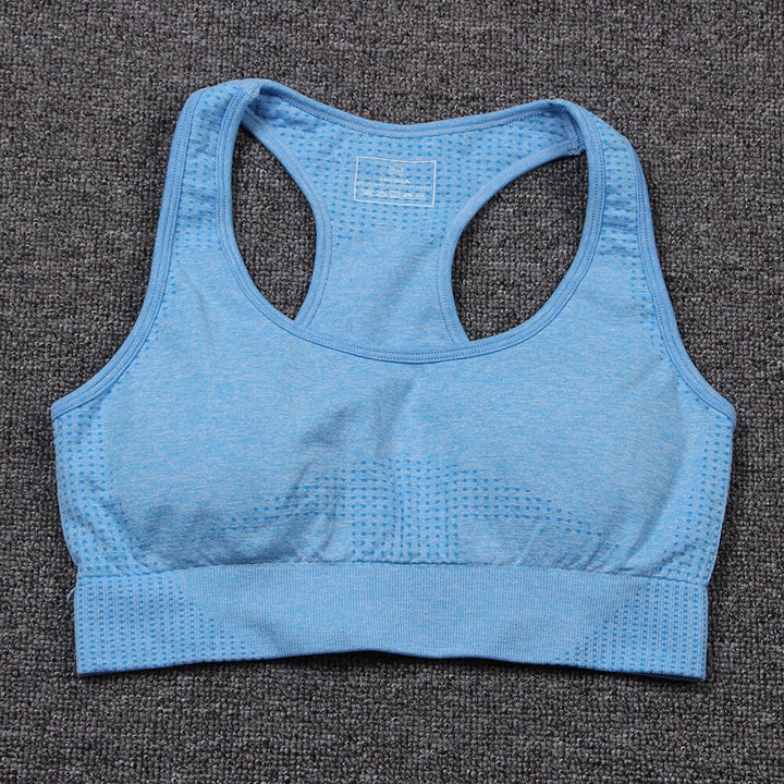 Women's Melange Color Sports Bra - Blue Force Sports