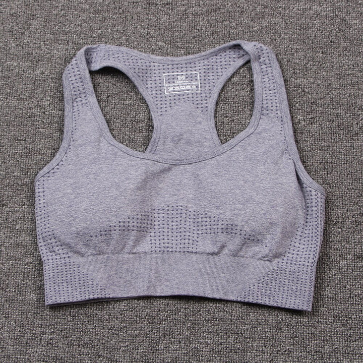 Women's Melange Color Sports Bra - Blue Force Sports