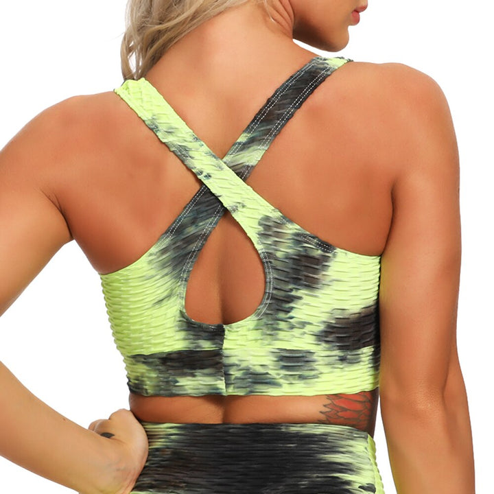 Women's Sports Bra in Tie Dye Print - Blue Force Sports