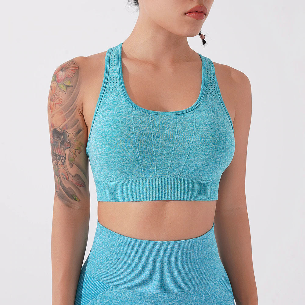 Solid Sports Bra for Women - Blue Force Sports
