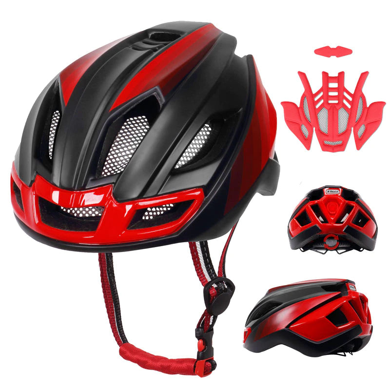 Ultralight Cycling Helmet with LED Light - Blue Force Sports