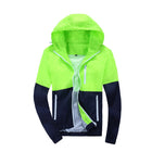 Men's Two Tone Hooded Windbreaker - Blue Force Sports