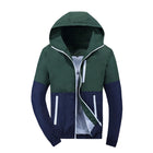 Men's Two Tone Hooded Windbreaker - Blue Force Sports