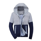 Men's Two Tone Hooded Windbreaker - Blue Force Sports