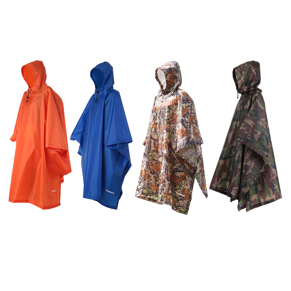 3 in 1 Rain Cover Poncho with Hood - Blue Force Sports