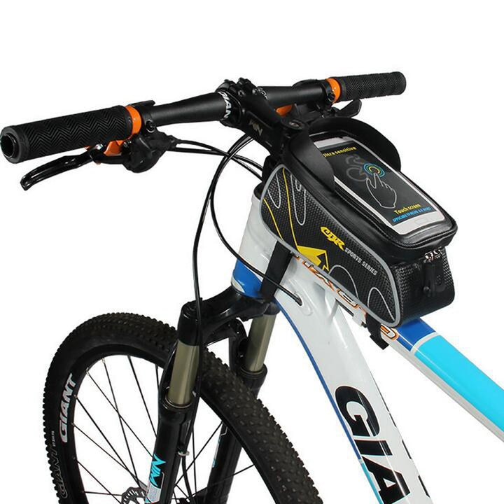 Waterproof Large Capacity Bicycle Saddle Bag with Phone Holder - Blue Force Sports