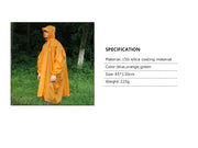 Outdoor Lightweight Silicone Raincoat - Blue Force Sports